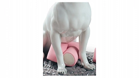 Фигурка Lladro Чихуахуа с зефиром 20х24 см, фарфор