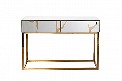 Консоль черное стекло/золото GARDA DECOR