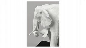 Фигурка Lladro Показывая путь, белые слоны 36х29 см, фарфор