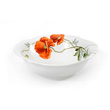 Салатник Meissen круглый 27 см Игра волн, рельеф, маки