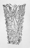 Ваза, 30,5см. "GLACIER" платиновые линии, Bohemia JIHLAVA