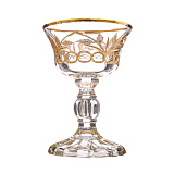 Конфетница на ножке TIMON Tiziano Golden/Palm 16,5*13 см