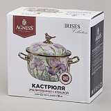 Кастрюля эмалированная с крышкой Agness Фландрия, 2.1л, 16см
