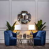 Стол журнальный с прозрачным стеклом (хром) GARDA DECOR