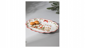 Блюдо овальное Decor de table Рождественский винтаж 32х21 см