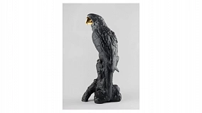 Фигурка Lladro Попугай Макао 22х45 см, фарфор, черная